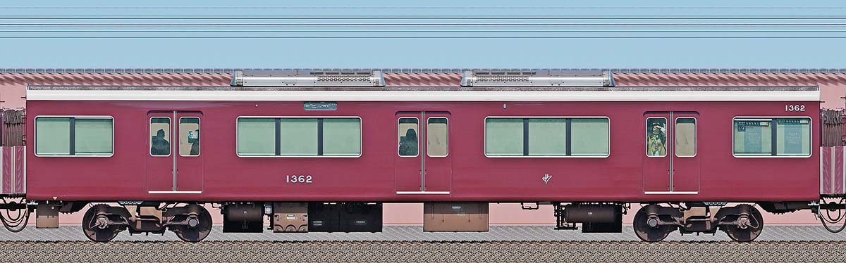 阪急1300系C#1362東側の側面写真