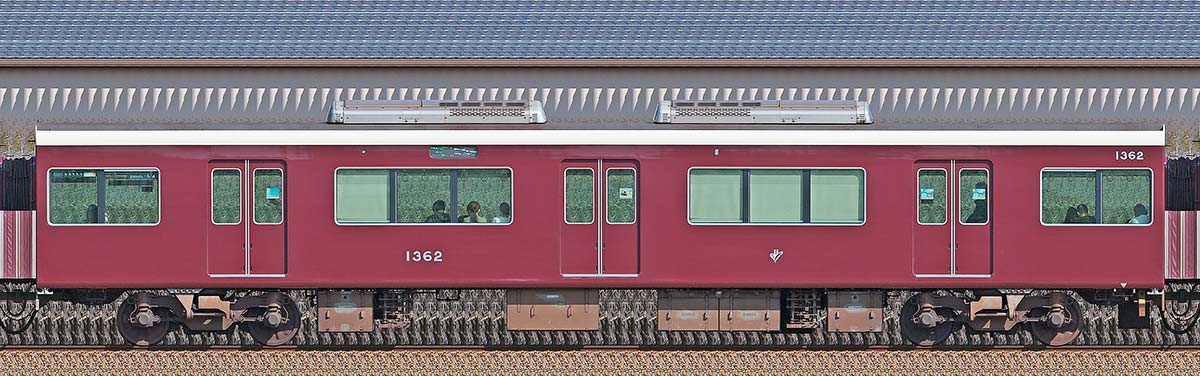 阪急1300系C#1362西側の側面写真