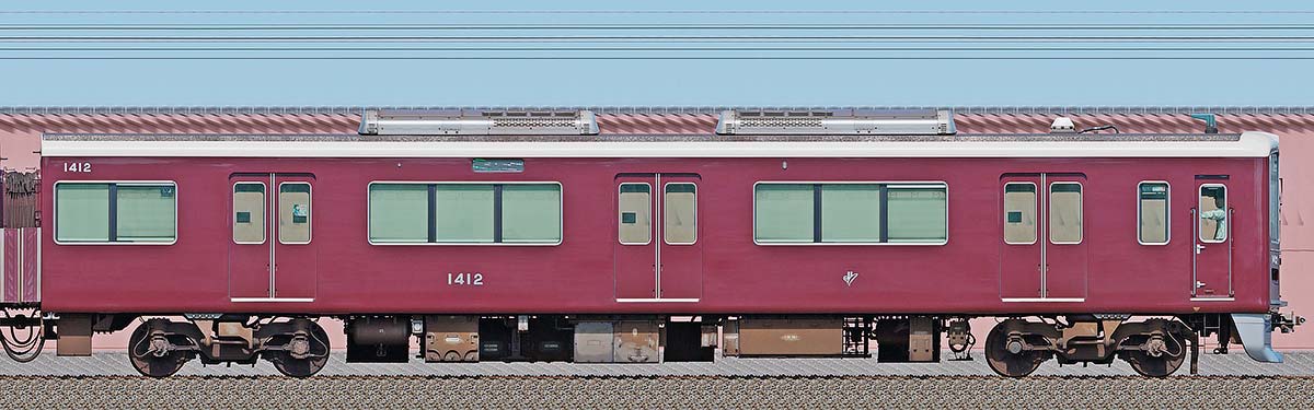 阪急1300系C#1412東側の側面写真