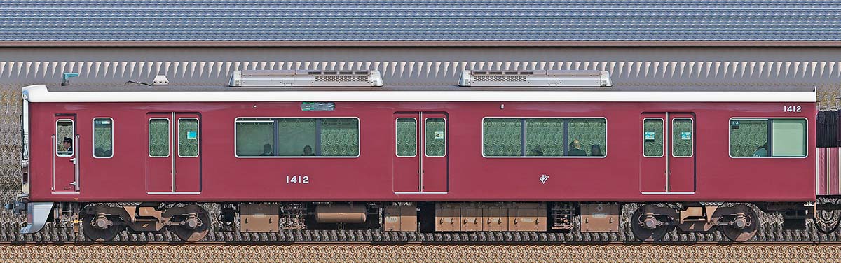 阪急1300系C#1412西側の側面写真