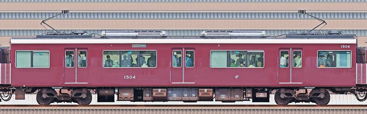 阪急1000系C#1504山側の側面写真