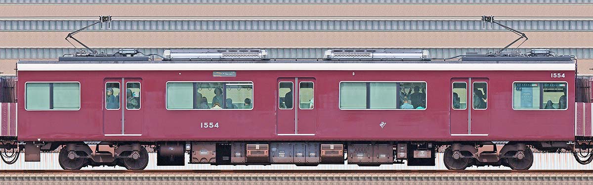 阪急1000系C#1554山側の側面写真