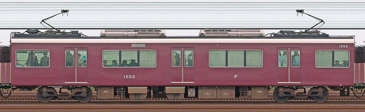 阪急1000系C#1555浜側の側面写真