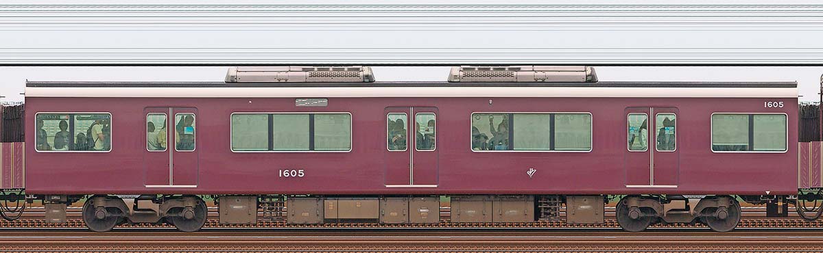 阪急1000系C#1605浜側の側面写真