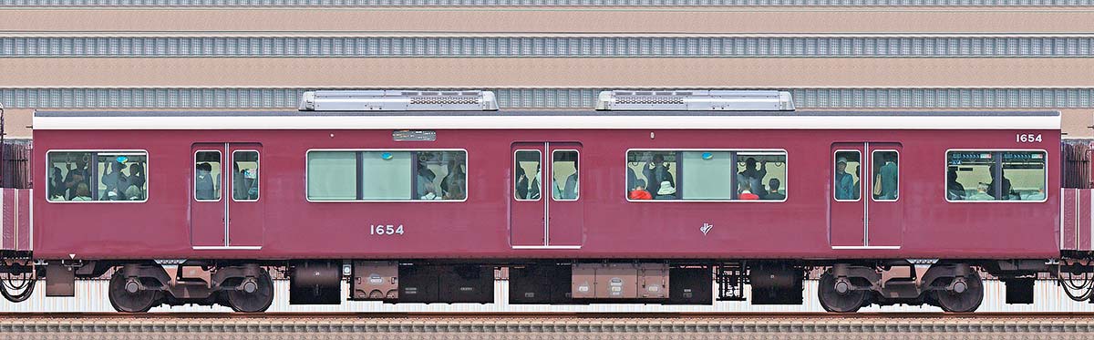 阪急1000系C#1654山側の側面写真