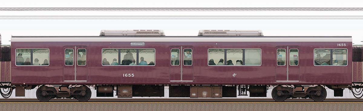 阪急1000系C#1655山側の側面写真