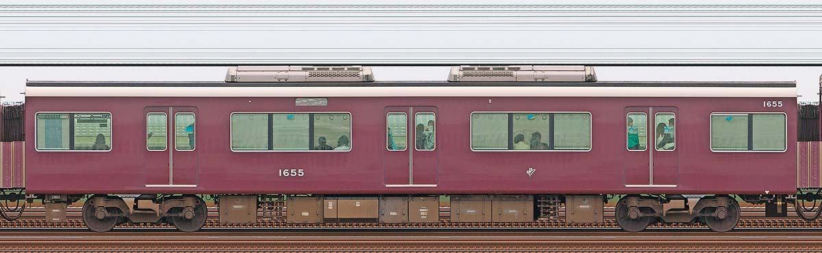 阪急1000系C#1655浜側の側面写真
