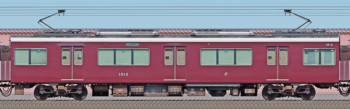 阪急1300系C#1812東側の側面写真