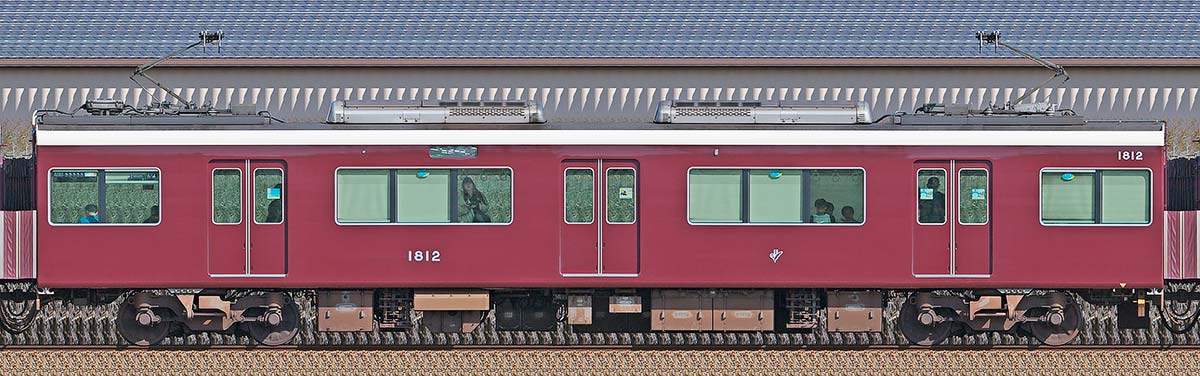阪急1300系C#1812西側の側面写真