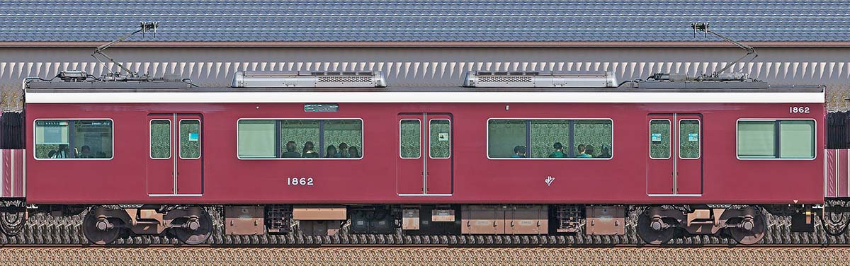 阪急1300系C#1862西側の側面写真