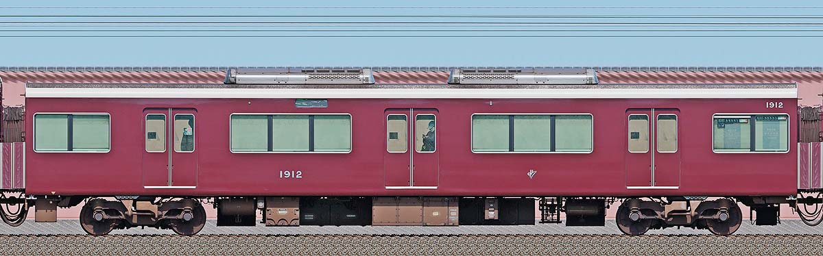 阪急1300系C#1912東側の側面写真