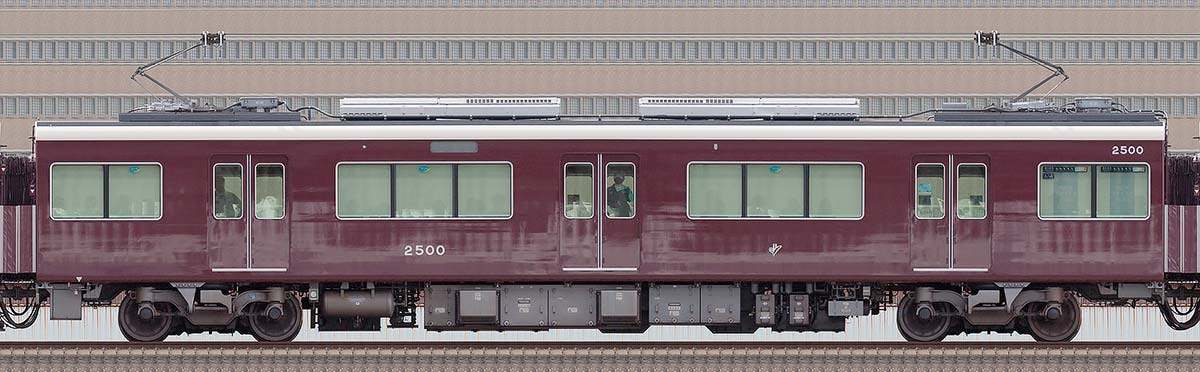 阪急2000系C#2500山側の側面写真