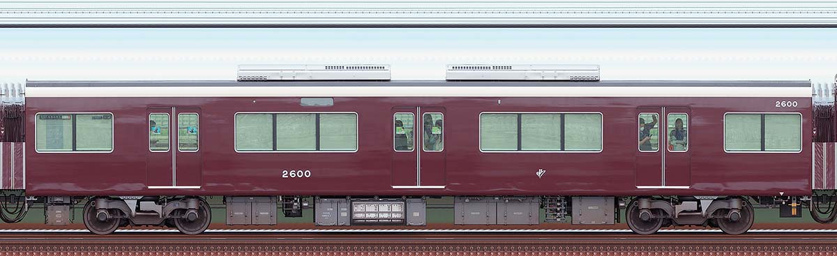 阪急2000系C#2600浜側の側面写真
