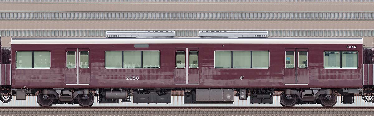 阪急2000系C#2650山側の側面写真
