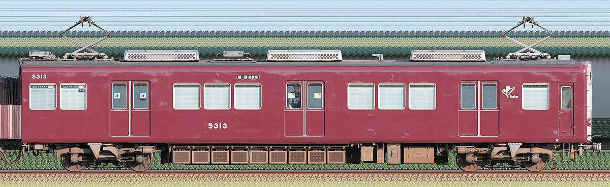 阪急5300系C#5313西側の側面写真