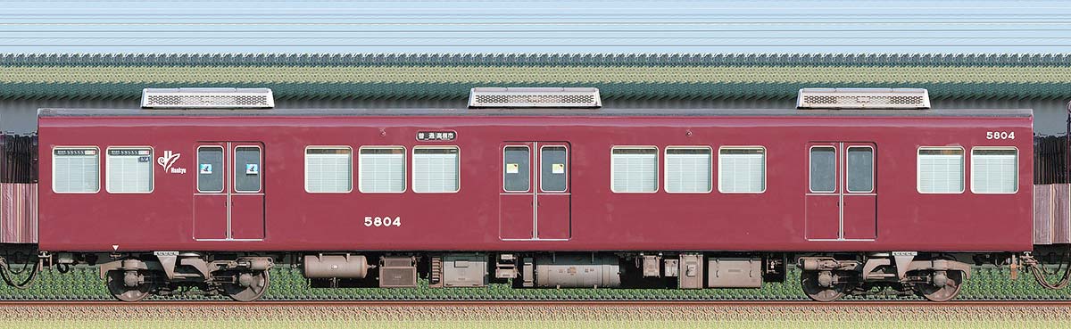 阪急5300系C#5804西側の側面写真
