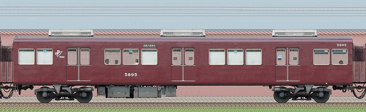阪急5300系C#5895東側の側面写真