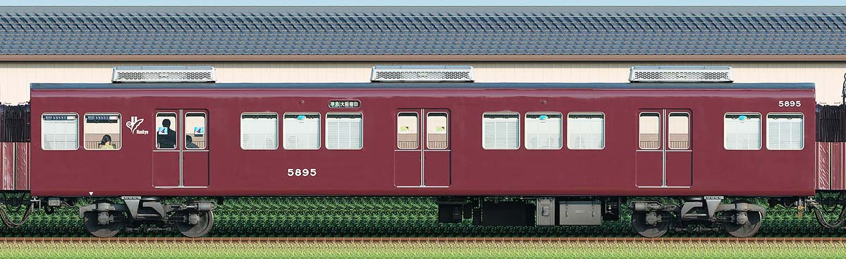阪急5300系C#5895西側の側面写真