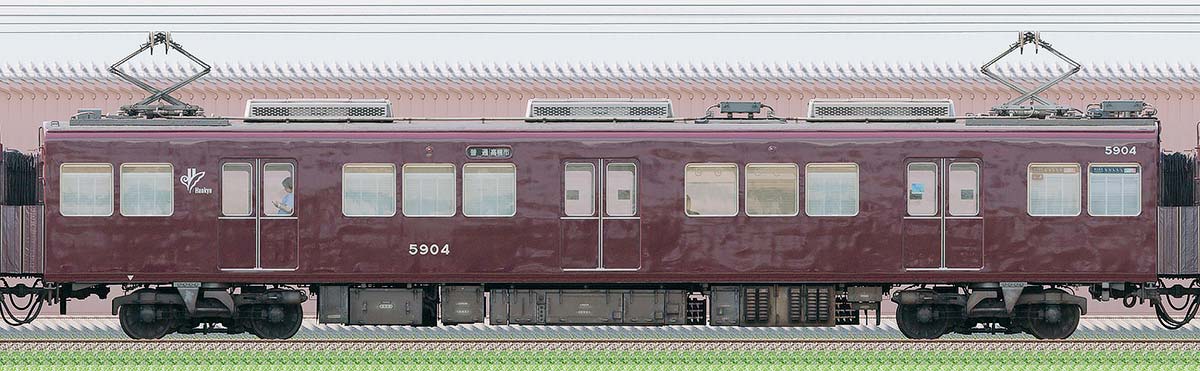 阪急5300系C#5904東側の側面写真