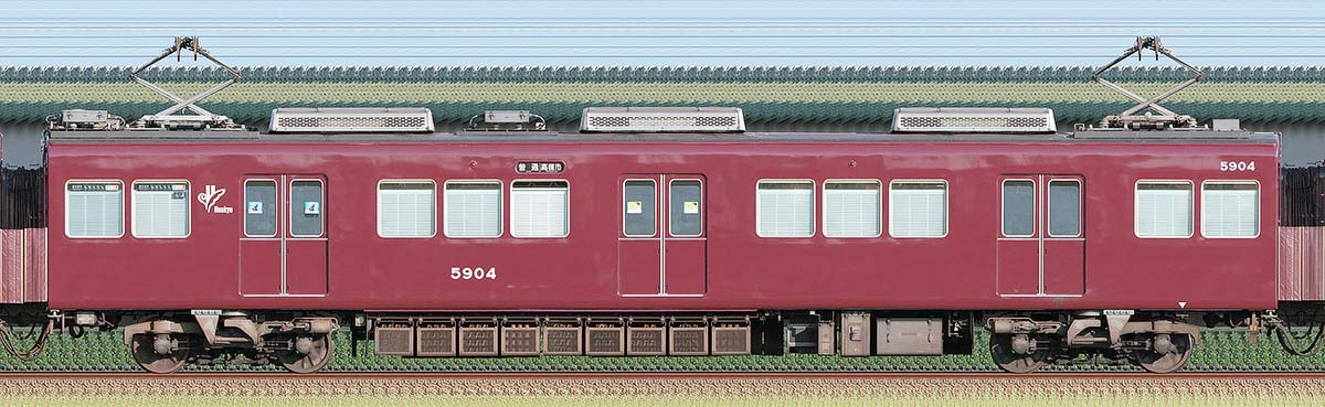 阪急5300系C#5904西側の側面写真