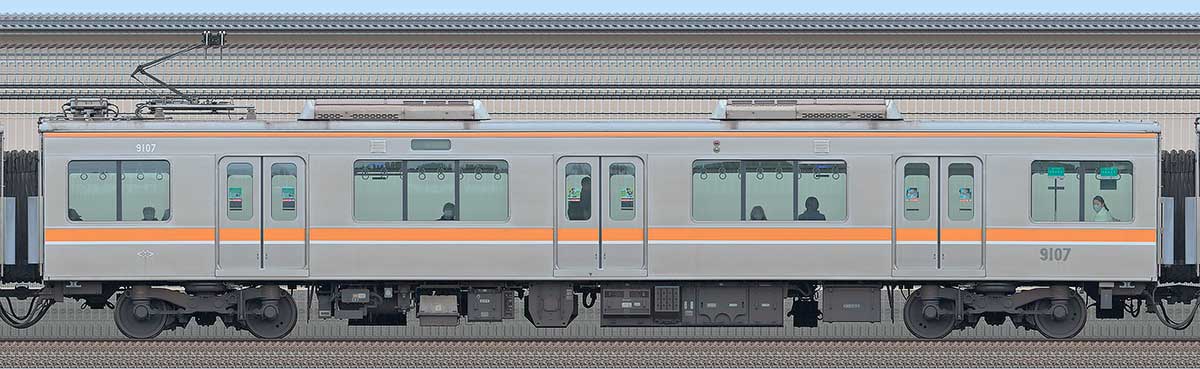 阪神9000系9107山側の側面写真