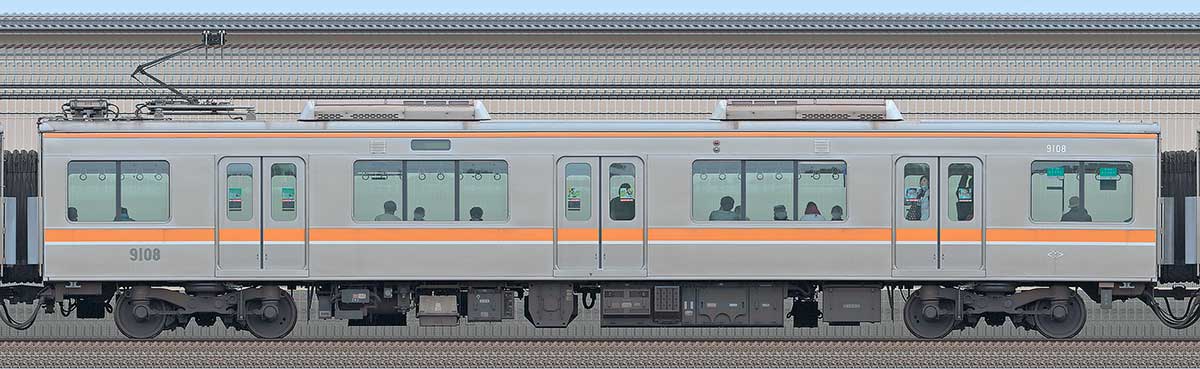 阪神9000系9108山側の側面写真