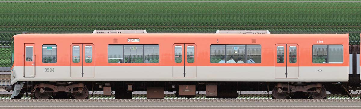 阪神9300系9504浜側の側面写真