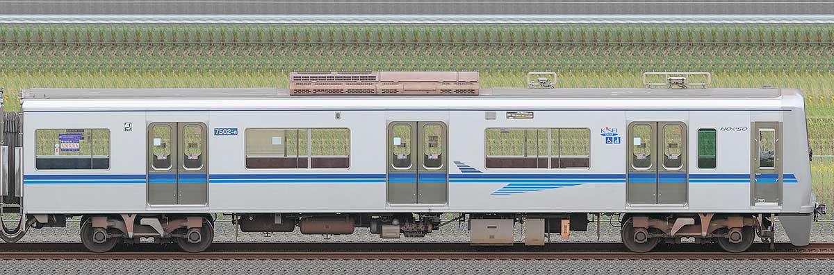 北総鉄道7500形7502-8の側面写真｜RailFile.jp｜鉄道車両サイド