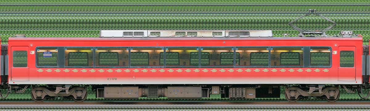 伊豆急行2100系「～Izukyu KINME Train～」モハ2109海側の側面写真