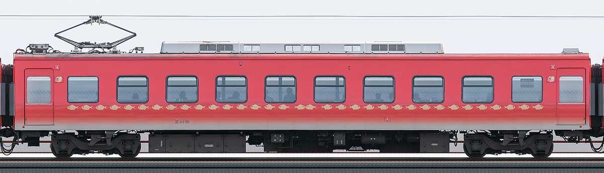 伊豆急行2100系「～Izukyu KINME Train～」モハ2110山側の側面写真