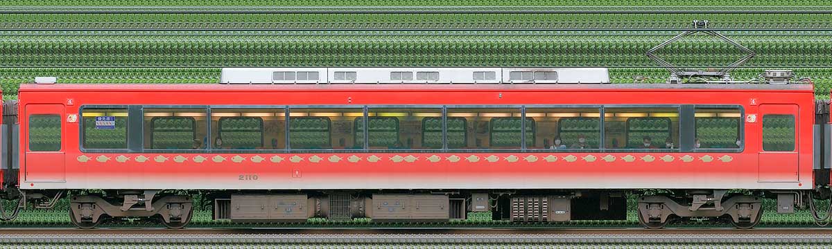 伊豆急行2100系「～Izukyu KINME Train～」モハ2110海側の側面写真