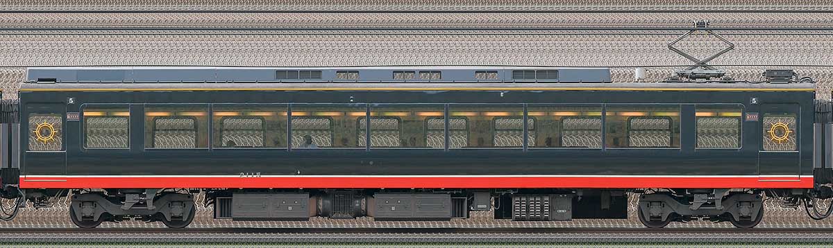 伊豆急行2100系「黒船電車」モハ2115海側の側面写真