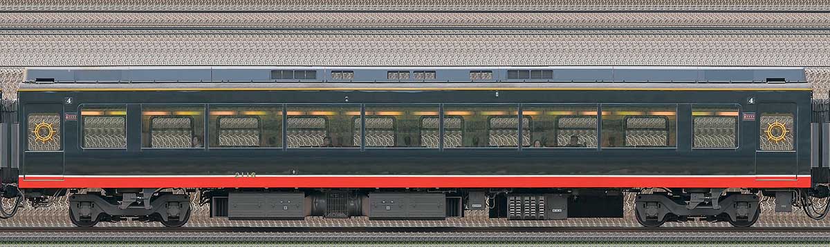 伊豆急行2100系「黒船電車」モハ2116海側の側面写真