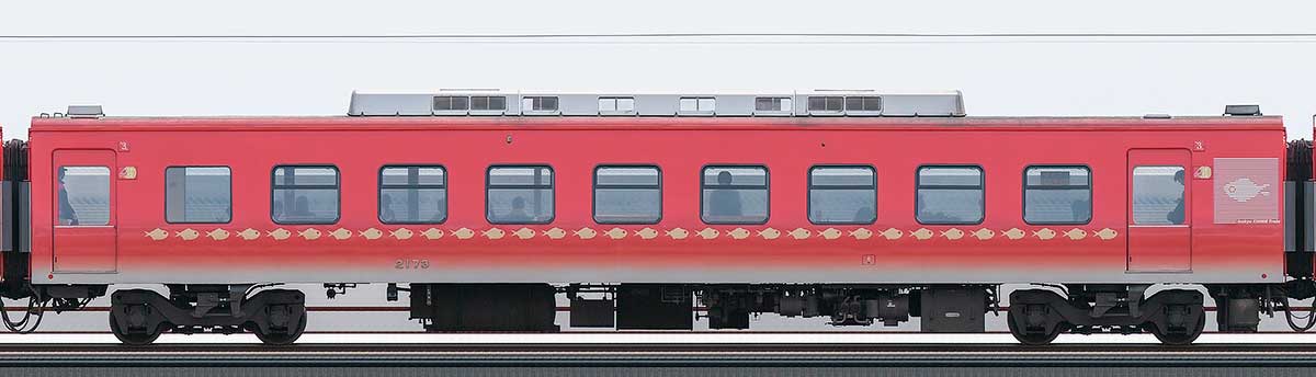 伊豆急行2100系「～Izukyu KINME Train～」サハ2173山側の側面写真