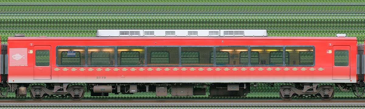 伊豆急行2100系「～Izukyu KINME Train～」サハ2173海側の側面写真