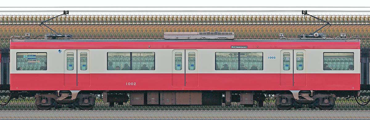 京急電鉄 新1000形（1次車）サハ1002（車体更新後）海側の側面写真