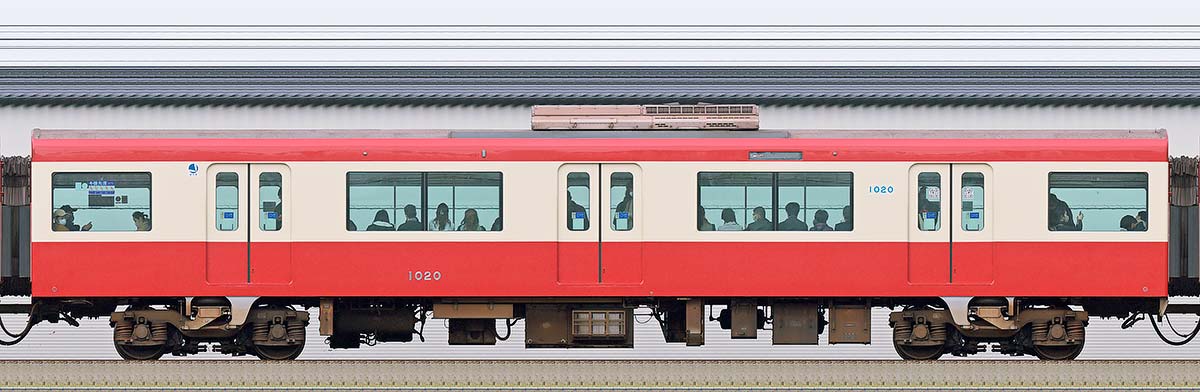 京急電鉄 新1000形（1次車）デハ1020（車体更新後）海側の側面写真