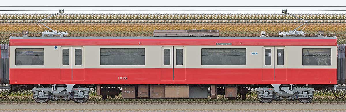 京急電鉄 新1000形（2次車）サハ1026（車体更新後）海側の側面写真