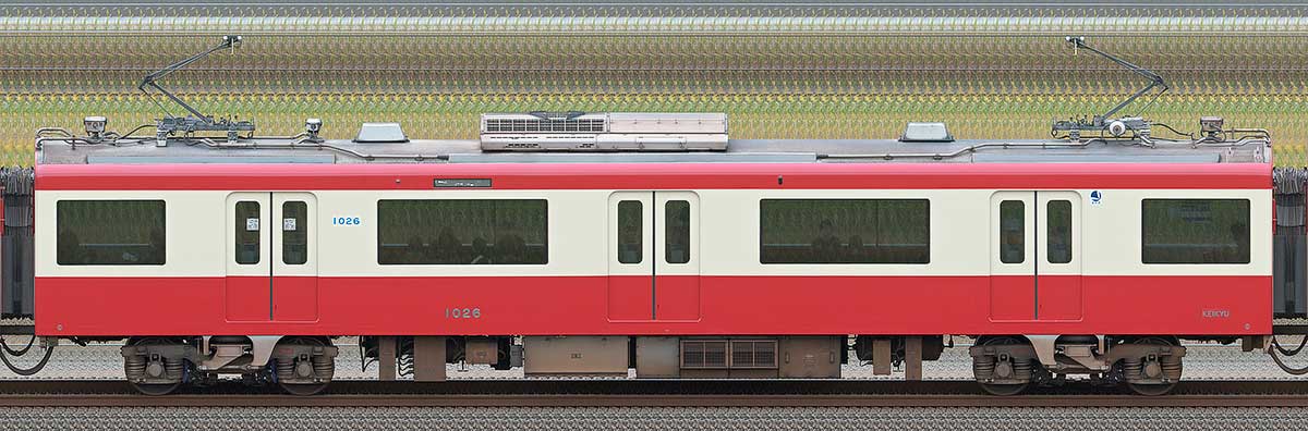 京急電鉄 新1000形（2次車）サハ1026（機器更新後）山側の側面写真