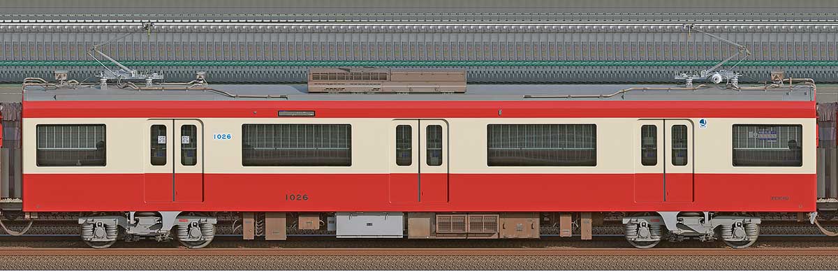 京急電鉄 新1000形（2次車）サハ1026（車体更新後）山側の側面写真