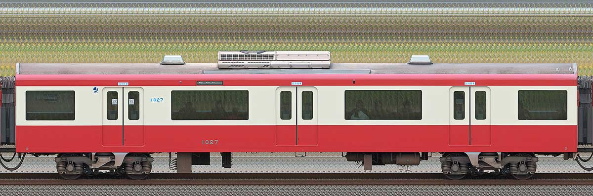 京急電鉄 新1000形（2次車）サハ1027（機器更新後）山側の側面写真