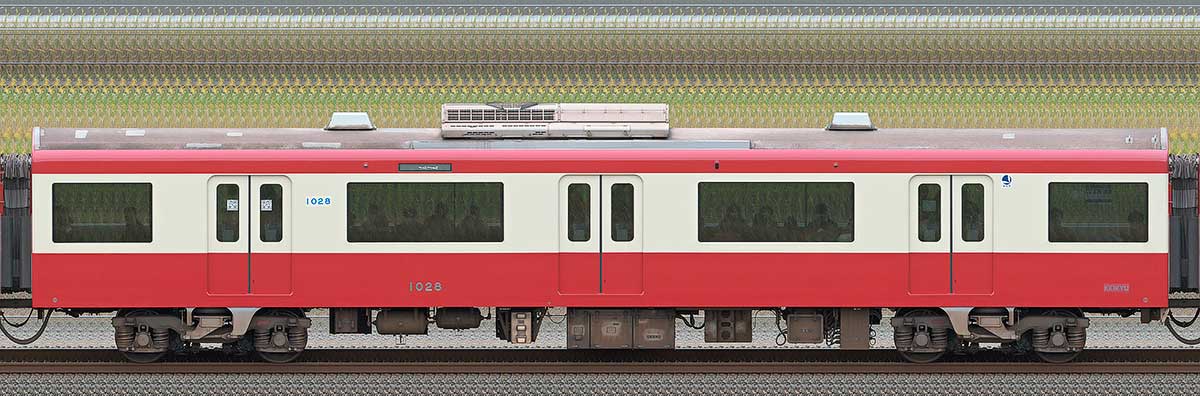 京急電鉄 新1000形（2次車）デハ1028（機器更新後）山側の側面写真