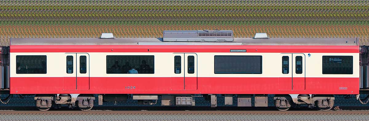 京急電鉄 新1000形（2次車）デハ1029（機器更新後）海側の側面写真