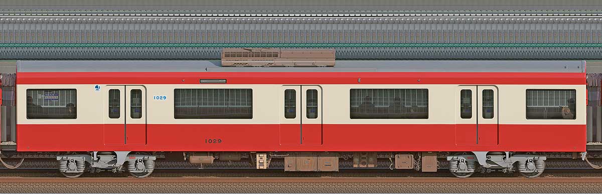 京急電鉄 新1000形（2次車）デハ1029（車体更新後）山側の側面写真