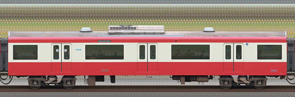 京急電鉄 新1000形（2次車）サハ1030（機器更新後）山側の側面写真