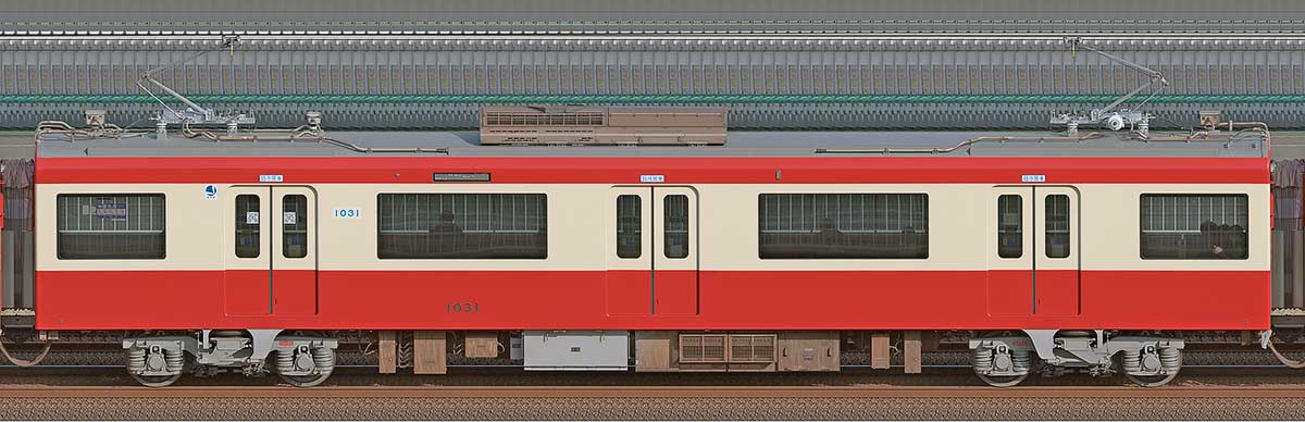 京急電鉄 新1000形（2次車）サハ1031（車体更新後）山側の側面写真
