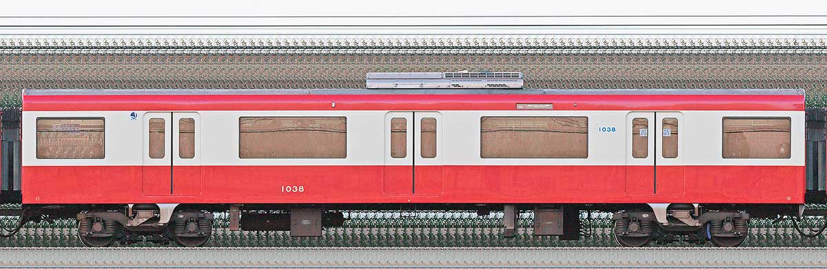 京急電鉄 新1000形（2次車）サハ1038（車体更新後）海側の側面写真