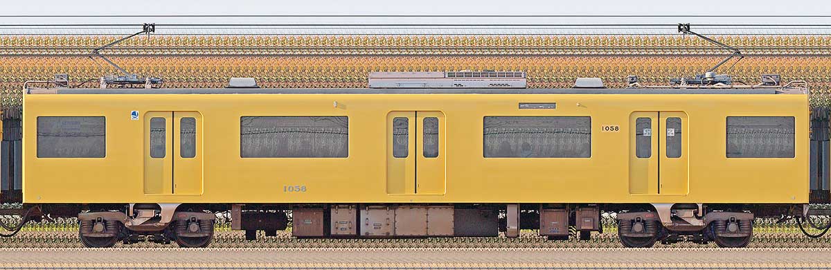 京急電鉄 新1000形（4次車）サハ1058「京急イエローハッピートレイン」海側の側面写真