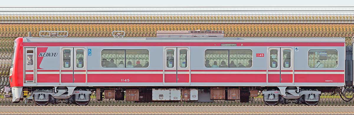 京急電鉄 新1000形（11次車）デハ1145海側の側面写真