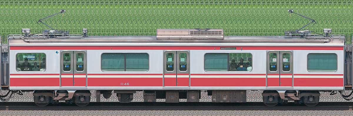 京急電鉄 新1000形（11次車）デハ1146海側の側面写真